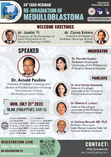 The 24th FARO Webinar: Re-Irradiation of Medulloblastoma