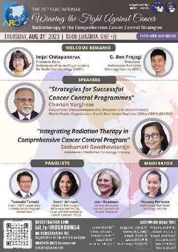 The 25th FARO Webinar: Winning the Fight Against Cancer - Radiotherapy in the Comprehensive Cancer Control Strategies