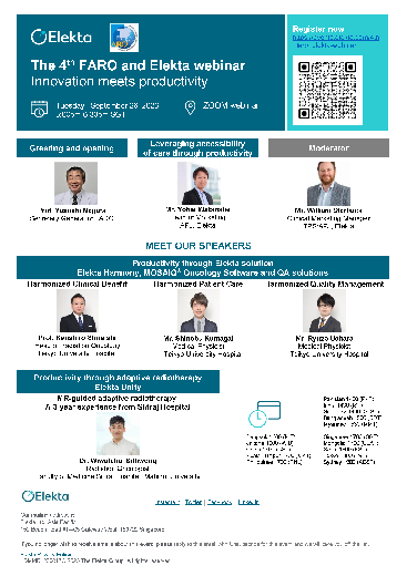 The 4th FARO and Elekta Webinar: Innovation meets Productivity