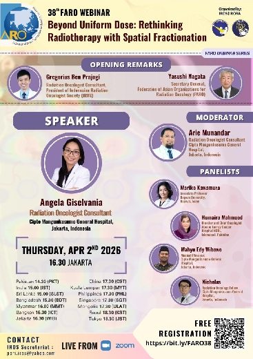 The 38th FARO WEBINAR: Beyond Uniform Dose: Rethinking Radiotherapy with Spatial Fractionation