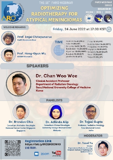 16th FARO Webinar: Optimizing Radiotherapy for Atypical Meningiomas